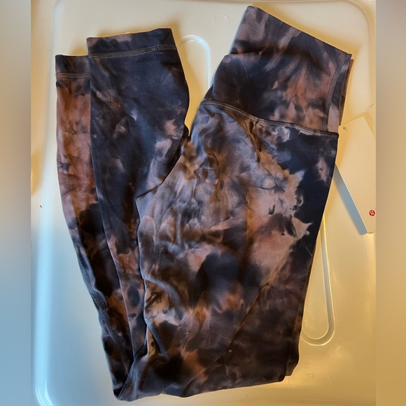 NEW LULULEMON Align 25" Pant 6 Diamond Dye Graphite Grey Pink Pastel - Picture 2 of 3